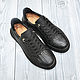 Sneakers made of genuine leather, with imitation weaving, black color!. Training shoes. SHOES&BAGS. My Livemaster. Фото №5