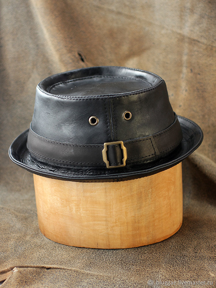 Leather pork pie hat PPH-10 – купить на 