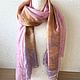 Silk stole 'Dream' EcoPrint pink. Scarves. Artinflat - natural dyeing. My Livemaster. Фото №6