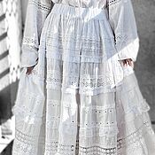 Одежда handmade. Livemaster - original item White summer skirt from the sewing and lace in Bohemian style Odette. Handmade.