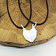 Order A White Heart pendant made of two halves. Selberiya shop. Livemaster. . Pendants Фото №3