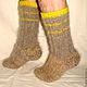 Socks cashmere knitted art. No. 53m of dog hair . 
Socks are knitted of 2 spun thread . 
Very thick and very warm . 
Manual spinning.Manual knitting.