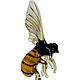 Interior hanging decoration stained glass bumblebee Hommel, Miniature figurines, Moscow,  Фото №1
