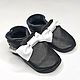 Baby Shoes, Leather Baby Shoes,Bow Tie Baby Shoes, Black, Footwear for childrens, Kharkiv,  Фото №1