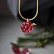 Order Pink Raspberry pendant on a gold chain. ToutBerry. Livemaster. . Pendants Фото №3