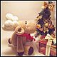 Олень вязаный с красным шарфом. Мягкие игрушки. ToysbyAnna. Ярмарка Мастеров.  Фото №4