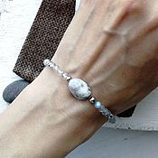 Украшения handmade. Livemaster - original item Labrador and lace agate. Bracelet talisman made of natural stones. Handmade.