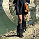 boots: Italian boots with black suede leather fringe. High Boots. Febe-handmade. My Livemaster. Фото №4