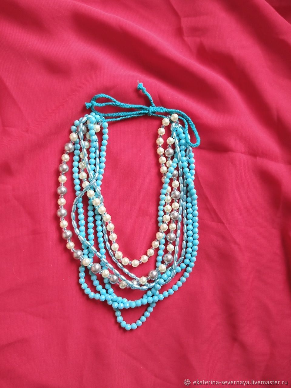 Бусы \"Морская волна\" в интернет-магазине на Ярмарке Мастеров | Бусы ...