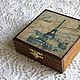 Шкатулка "Подари мне Париж...". Шкатулки. Анна ' МАСТЕРСКАЯ УЮТНЫХ ПОДАРКОВ'. Интернет-магазин Ярмарка Мастеров.  Фото №2
