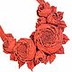 Leather Choker Rose Dance Red Leather Decoration Handmade Flowers. Necklace. ms. Decorator. My Livemaster. Фото №4