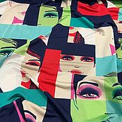 Материалы для творчества handmade. Livemaster - original item Fabric: Lycra with faces. Handmade.
