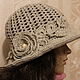 Knitted hat with brim. Hats1. Ekostil. My Livemaster. Фото №4
