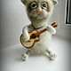 Gato de fieltro de Vasily, con guitarra. Felted Toy. lilu. Ярмарка Мастеров.  Фото №5