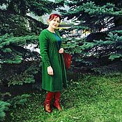 Платье вязаное на девочку Василёк