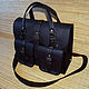 Leather bag 'BIG BLACK', Classic Bag, Moscow,  Фото №1