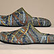 Men's Felted Slippers Weave, Slippers, Miass,  Фото №1