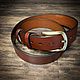 Ремень из натуральной кожи. Ремни. DB_leather craft. Ярмарка Мастеров.  Фото №4