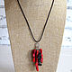 Pendant Coral reef pendant on a leather cord with coral red. Pendants. Ritasdreams (ritasdreams). My Livemaster. Фото №5