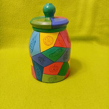 Посуда ручной работы. Ярмарка Мастеров - ручная работа Бочонок "Геометрика". Handmade.