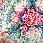 Картины и панно handmade. Livemaster - original item Painting with flowers 