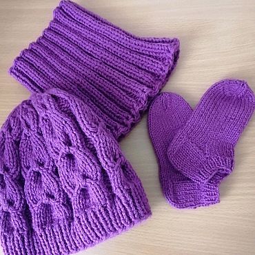 Аксессуары ручной работы. Ярмарка Мастеров - ручная работа Комплект ,, Сирень,,. Handmade.