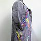 Handmade coat – cardigan Graffiti on grey. Cardigans. Yaga handmade clothing & textiles. Online shopping on My Livemaster.  Фото №2