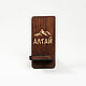 Phone stand made of cedar wood with engraving. TS4. Name souvenirs. ART OF SIBERIA. Online shopping on My Livemaster.  Фото №2