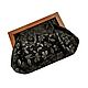 Клатч из натуральной замши черный с рисунком. Клатчи. Art  Clutch. Ярмарка Мастеров.  Фото №6
