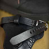 Обувь ручной работы handmade. Livemaster - original item Motorcycle protection for shoes black 