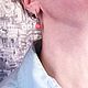 Серьги из серебра 925 пробы и натуральных   кораллов «Ягодки». Серьги классические. Dinslava. Интернет-магазин Ярмарка Мастеров.  Фото №2