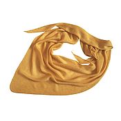 Аксессуары handmade. Livemaster - original item scarves: Knitted thin cashmere scarf bright yellow scarf. Handmade.
