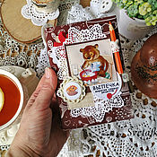 Канцелярские товары handmade. Livemaster - original item Culinary notebook kid, notebook, A6 size, with lock. Handmade.