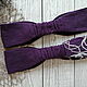 Order Linen headband for hair purple. ZanKa. Livemaster. . Bandage Фото №3