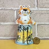 Сувениры и подарки handmade. Livemaster - original item Year of the Tiger: Bell Tiger in Bamboo. Handmade.