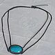 Necklace made of turquoise (imit) and 925 silver blackening. Necklace. marusjy. My Livemaster. Фото №4