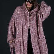 Одежда handmade. Livemaster - original item Pink mohair cardigan, Warm cardigan-VE0675CK. Handmade.