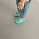 Sandals for doll ob11 color - mint 18mm. Clothes for dolls. Olga Safonova. My Livemaster. Фото №5