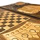 Backgammon carved 'Ferocious Wolf' Art. .014. Backgammon and checkers. Gor 'Derevyannaya lavka'. My Livemaster. Фото №4