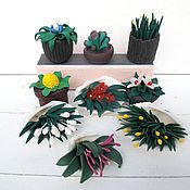 Цветы и флористика handmade. Livemaster - original item Miniature Flower planter (mini garden decor, flower decoration). Handmade.