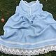 Sundress made of boiled flax ' Heavenly distance', Sundresses, Ivanovo,  Фото №1