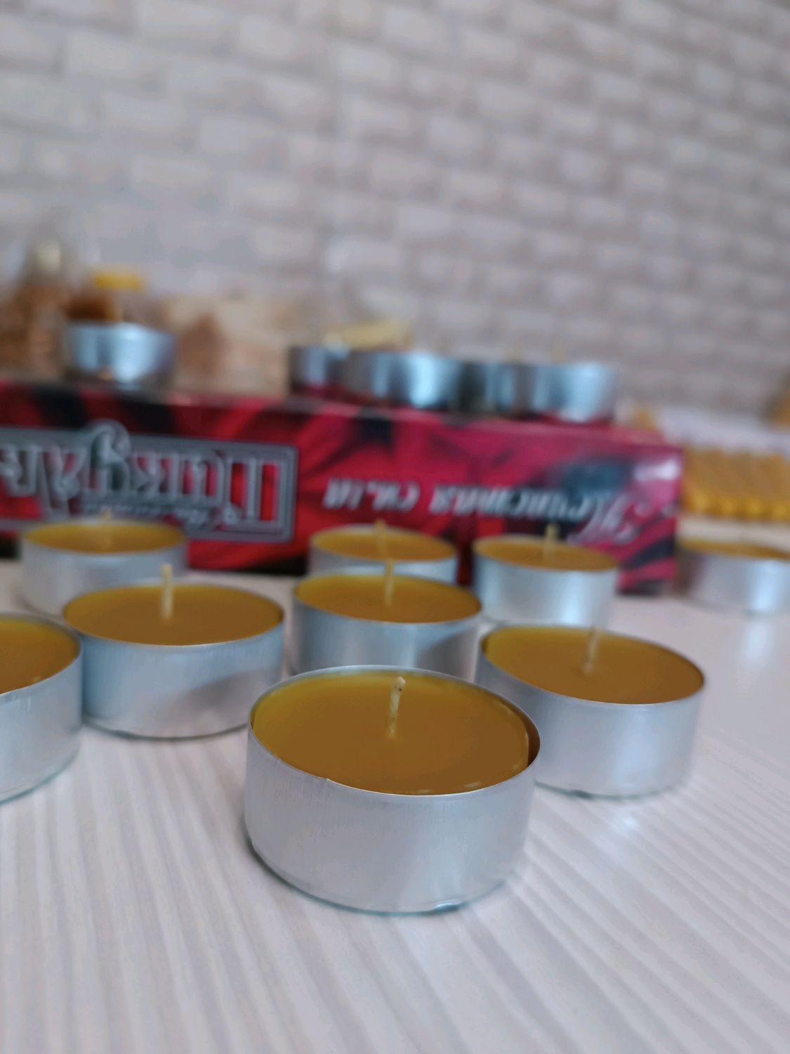 Свеча чайная из пчелиного воска 12 гр в интернет-магазине Ярмарка ...