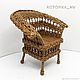 Order Wicker doll chair - dollhouse, miniature for dolls 1:12. kotomka-nv. Livemaster. . Doll furniture Фото №3