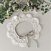 Аксессуары handmade. Livemaster - original item White Openwork Crocheted Collar for School Dress. Handmade.