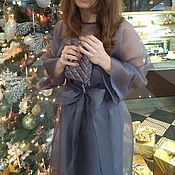 Блузки: Блузка из шелкового шифона Лепесток