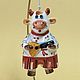 Bull Syoma with legs: porcelain bell, Bells, Moscow,  Фото №1