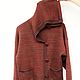 Женский кардиган Терракотовый меланж, вязаный, Xs-S. Кардиганы. ramremik-knitting-cashmere. Интернет-магазин Ярмарка Мастеров.  Фото №2