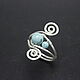 Ring Wire Wrap Copper Wire Silver Stones HW0013. Rings. Sunny Silver. My Livemaster. Фото №6