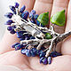 Brooch-pin 'Lilac branch' 4 varieties. Brooches. BeautyGlassByKate(Lampwork) (beauty-glass). My Livemaster. Фото №6
