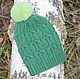 Baby hat Merino wool 'Green', Caps, Moscow,  Фото №1